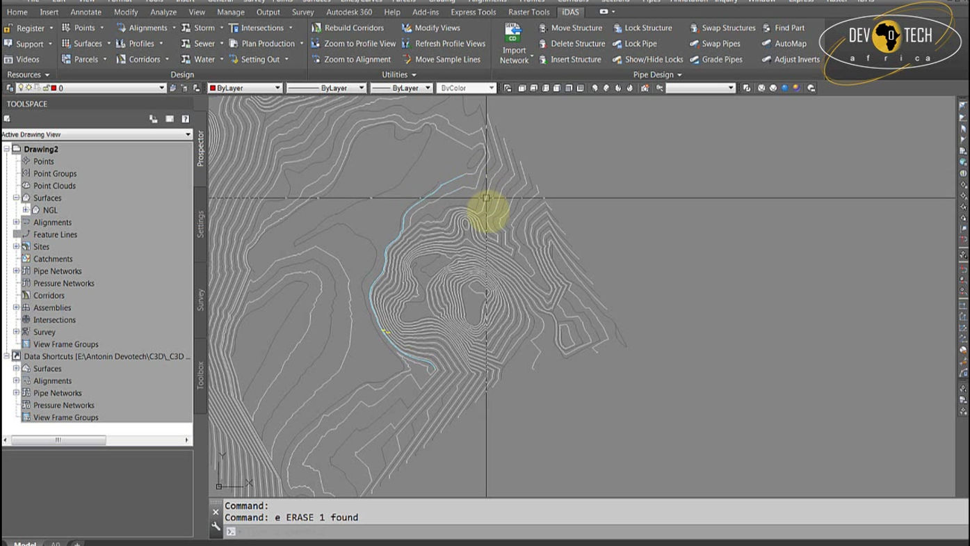 Surfaces-Cut off hill from the NGL surface